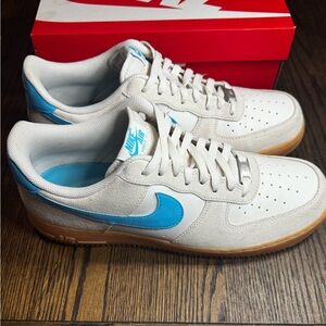 Nike Air Force 1 Low Sneakers Men’s Size 13 Cream Blue Gum Sole